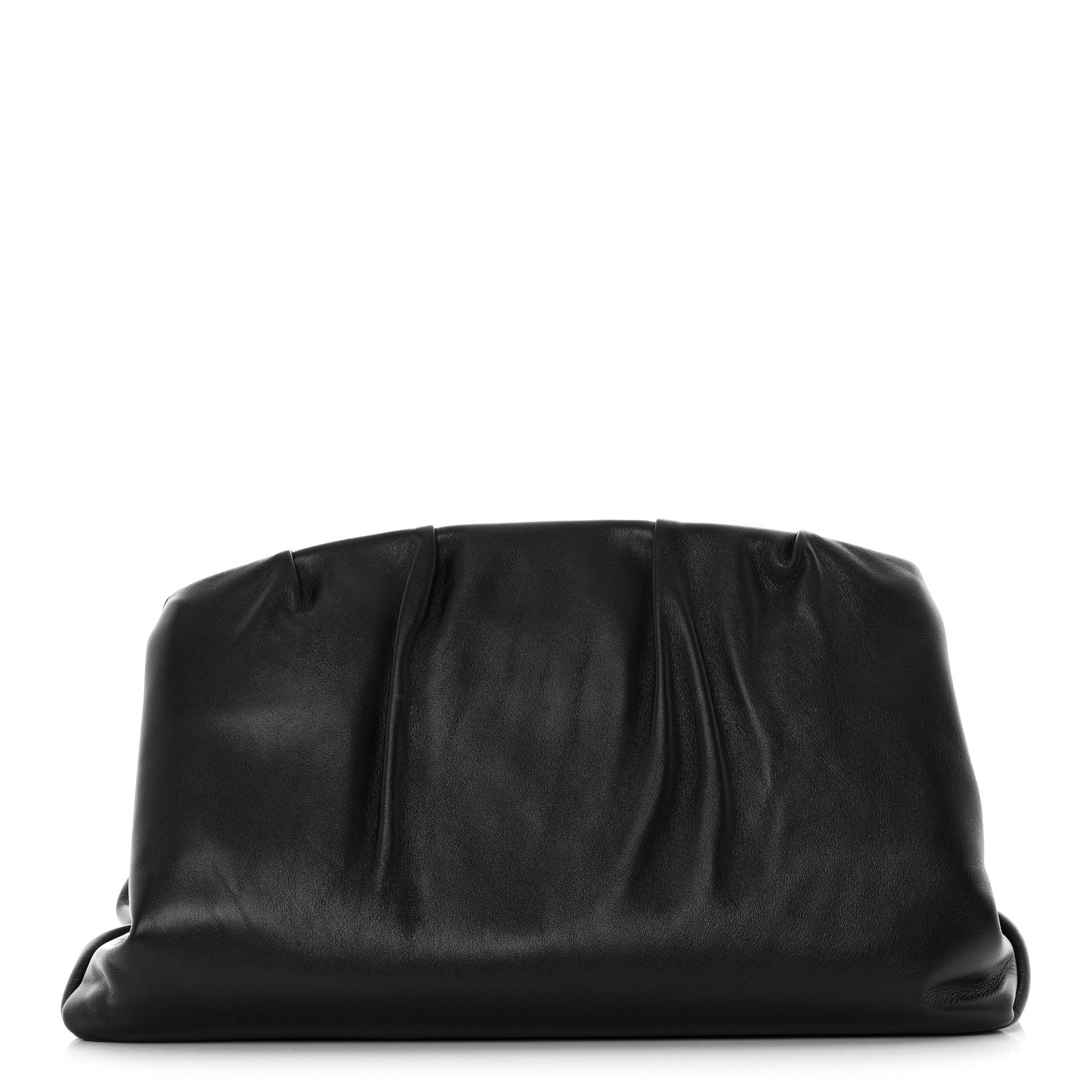 Celine Calfskin Pleated French Lock Clutch Black 1 of 7