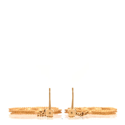 Chanel CC Drop Earrings Matte Gold 3 of 5