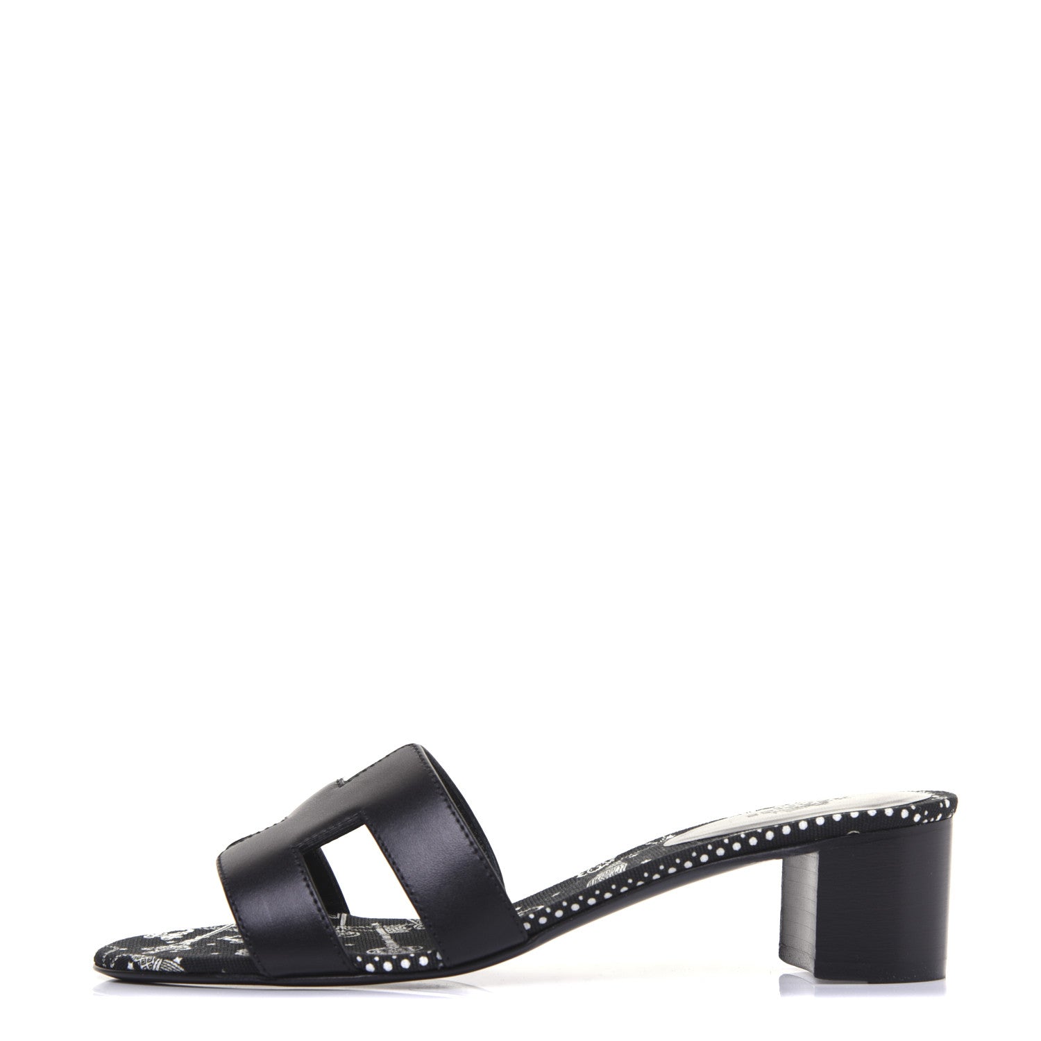 Hermes Calfskin Oasis Sandals 36.5 Black 1 of 11