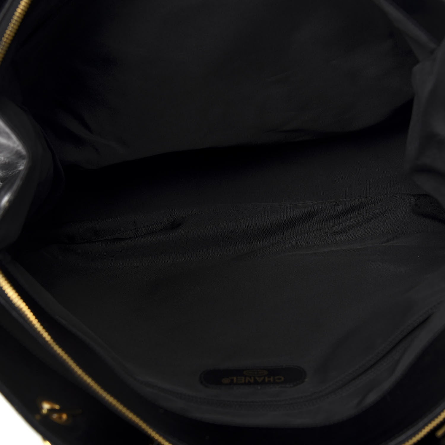 Chanel Calfskin Stitched XL Weekender Black 4 of 10