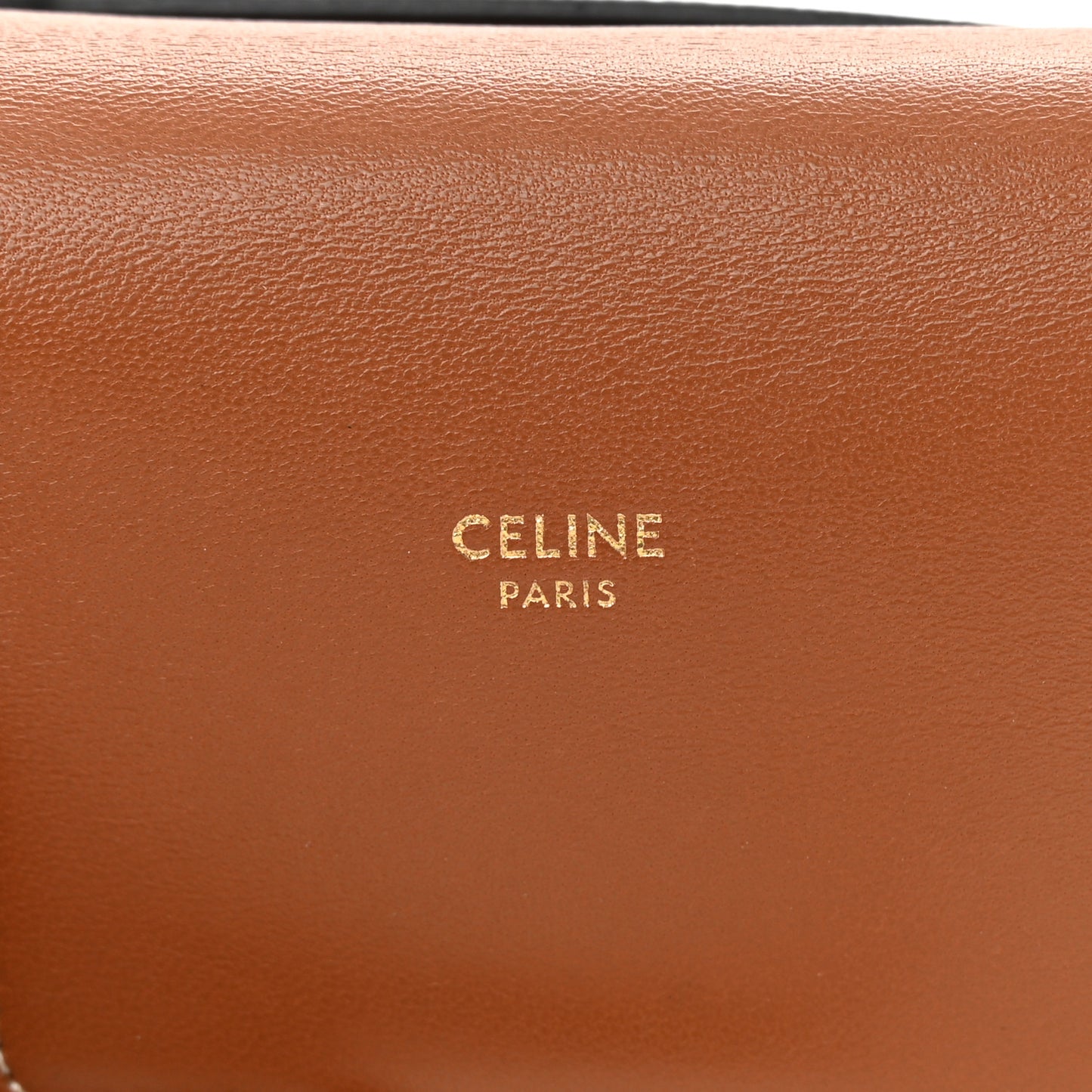 Triomphe Canvas Lambskin Phone Pouch With Flap Tan