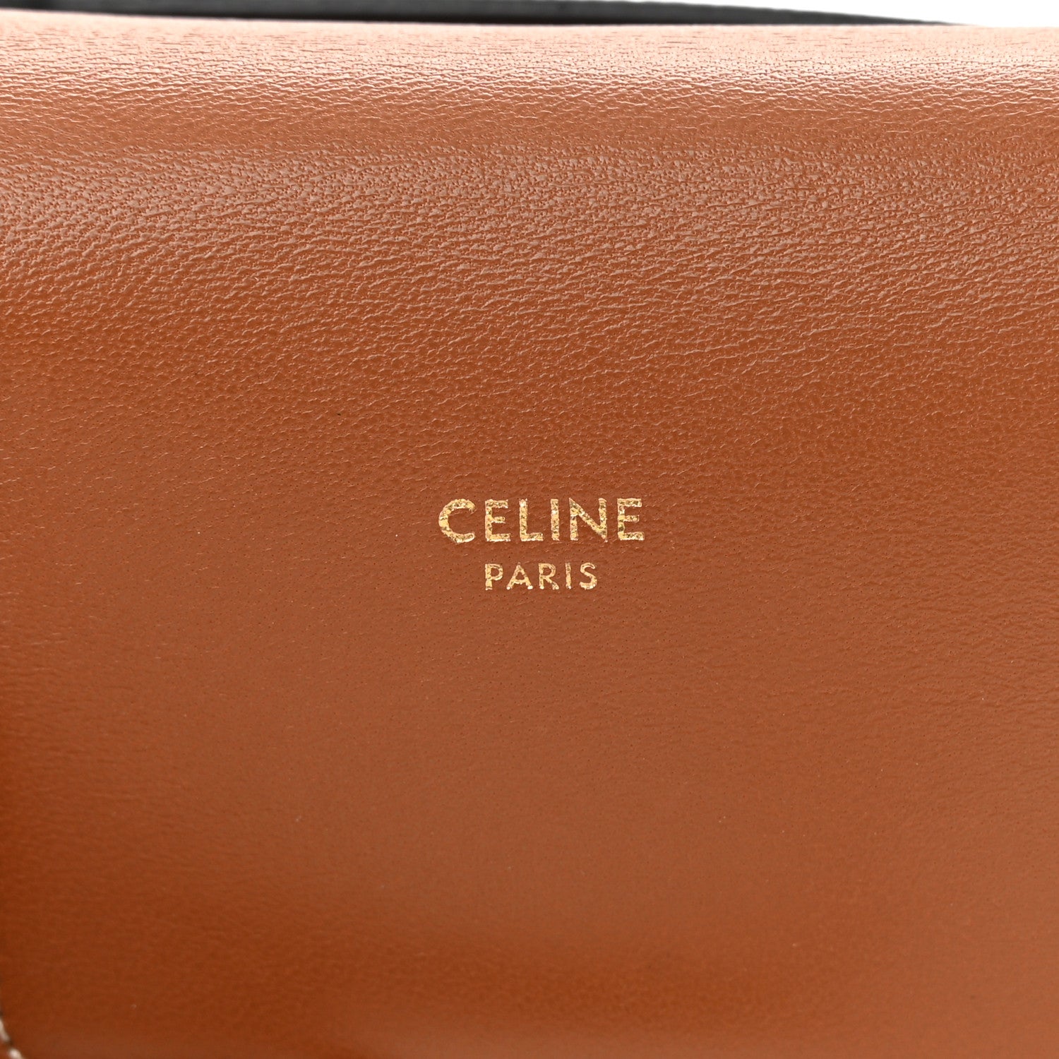 Celine Triomphe Canvas Lambskin Phone Pouch With Flap Tan 6 of 14