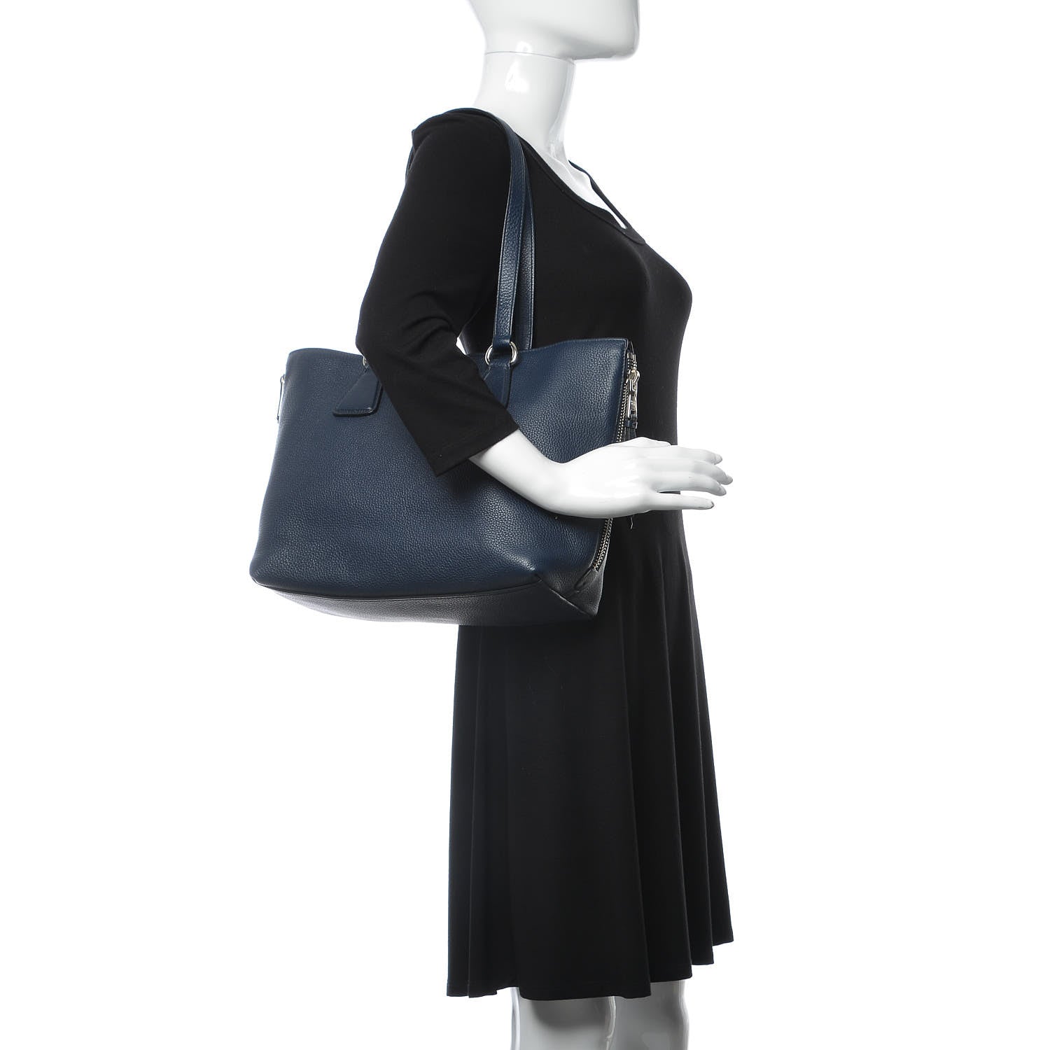 Prada Vitello Phenix Shopping Tote Baltico 2 of 8