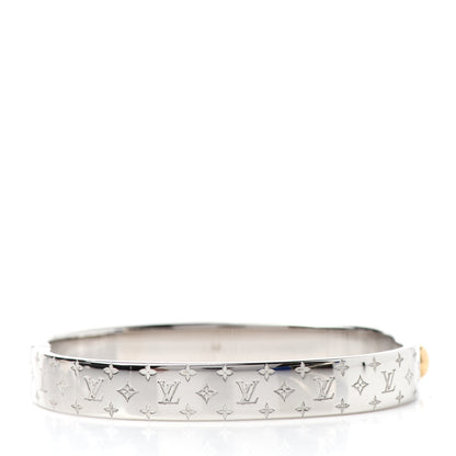 Louis Vuitton Palladium Monogram Nanogram Cuff M 3 of 7