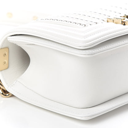 Chanel Calfskin Pearl Small Boy Flap White 5 of 10