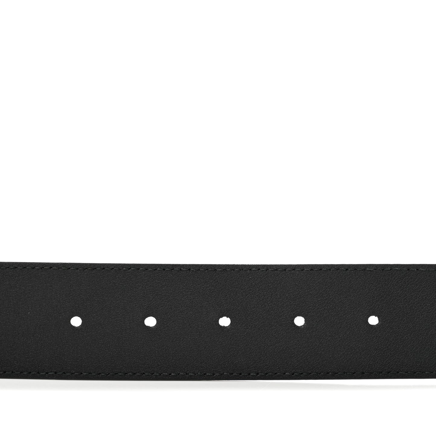 Moon Calfskin Pearl Double G 40mm Belt 85 34 Black Cream