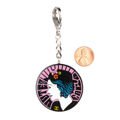 Chanel Resin Coco Mademoiselle Bag Charm Black Pink Blue 2 of 3