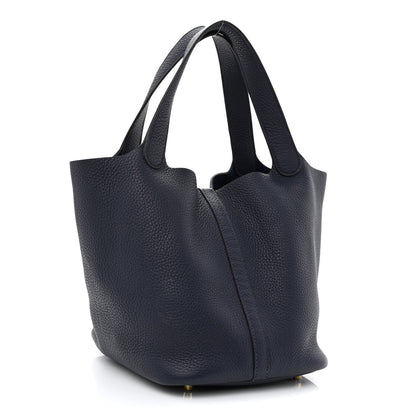 Hermes Taurillon Clemence Picotin Lock 22 MM Bleu Nuit 3 of 10