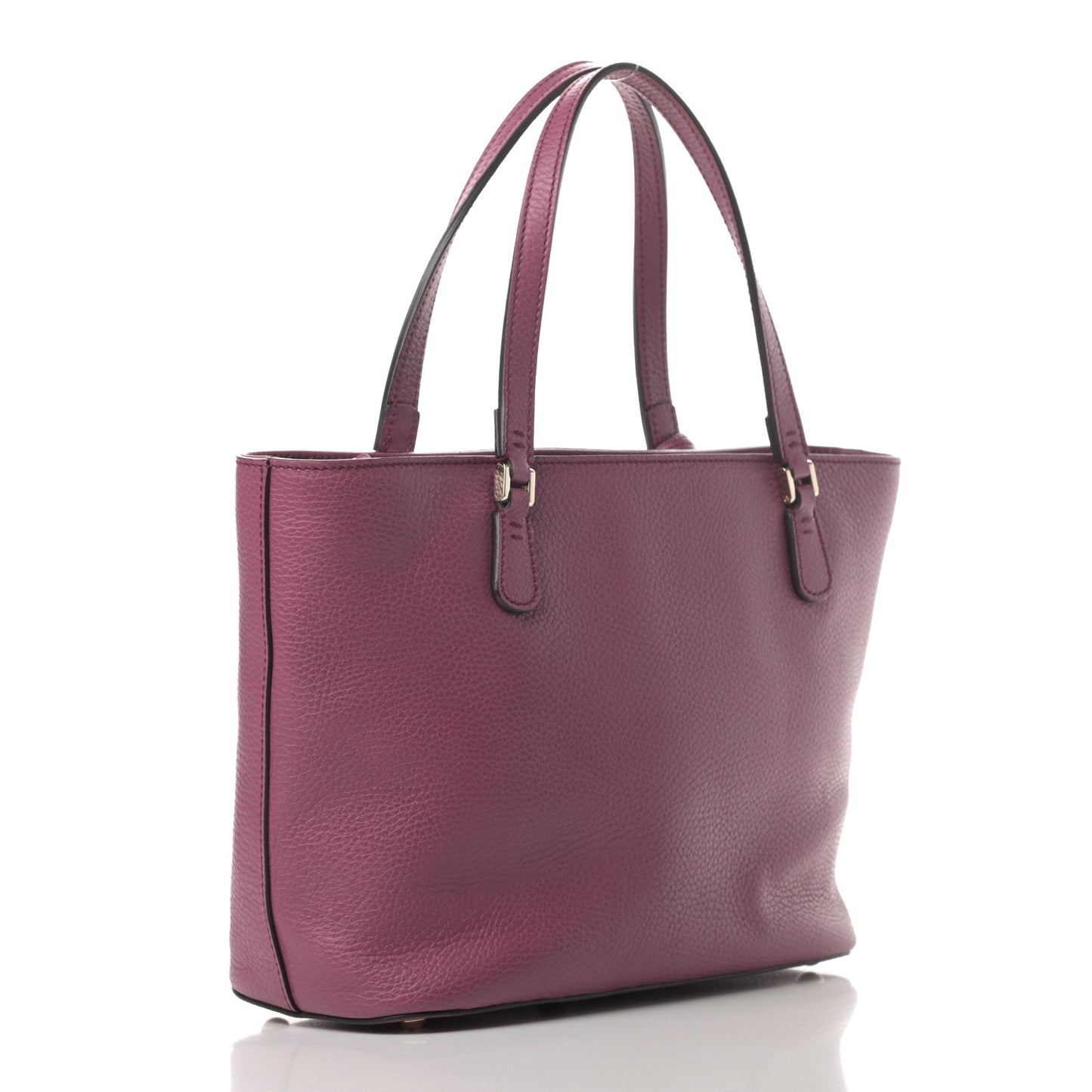 Pebbled Calfskin Interlocking G Tote Fresia Rose