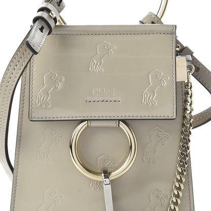 Chloe Patent Calfskin Little Horses Debossed Mini Faye Bag Motty Grey 9 of 9
