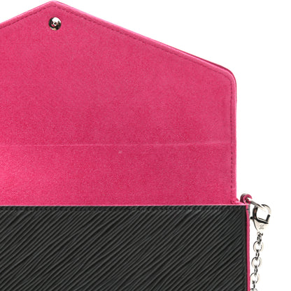 Louis Vuitton Epi Pochette Felicie Black Hot Pink 12 of 18