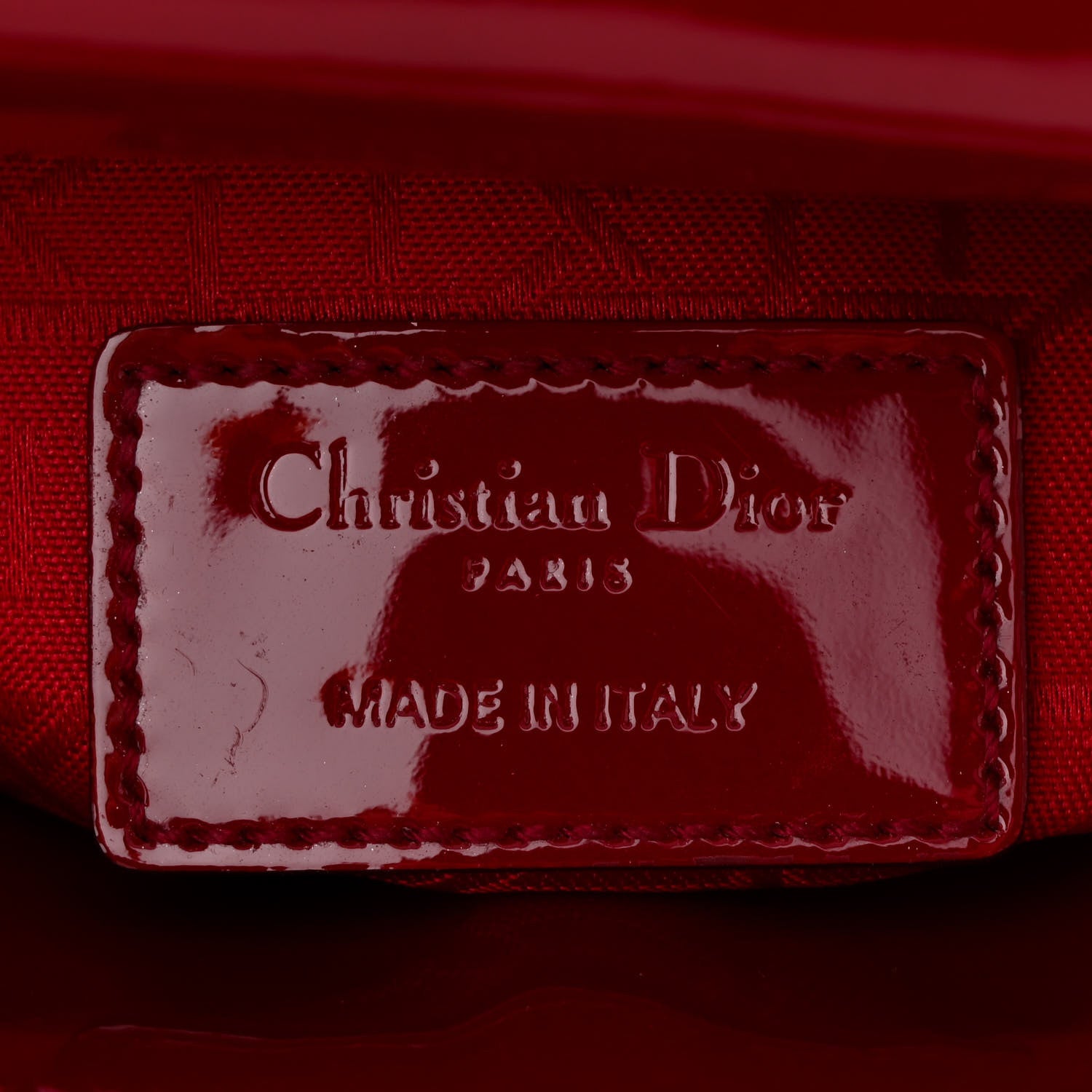 Christian Dior Patent Cannage Mini Lady Dior Red 6 of 11