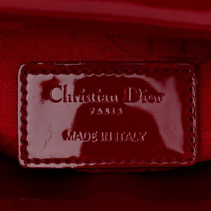 Christian Dior Patent Cannage Mini Lady Dior Red 6 of 11