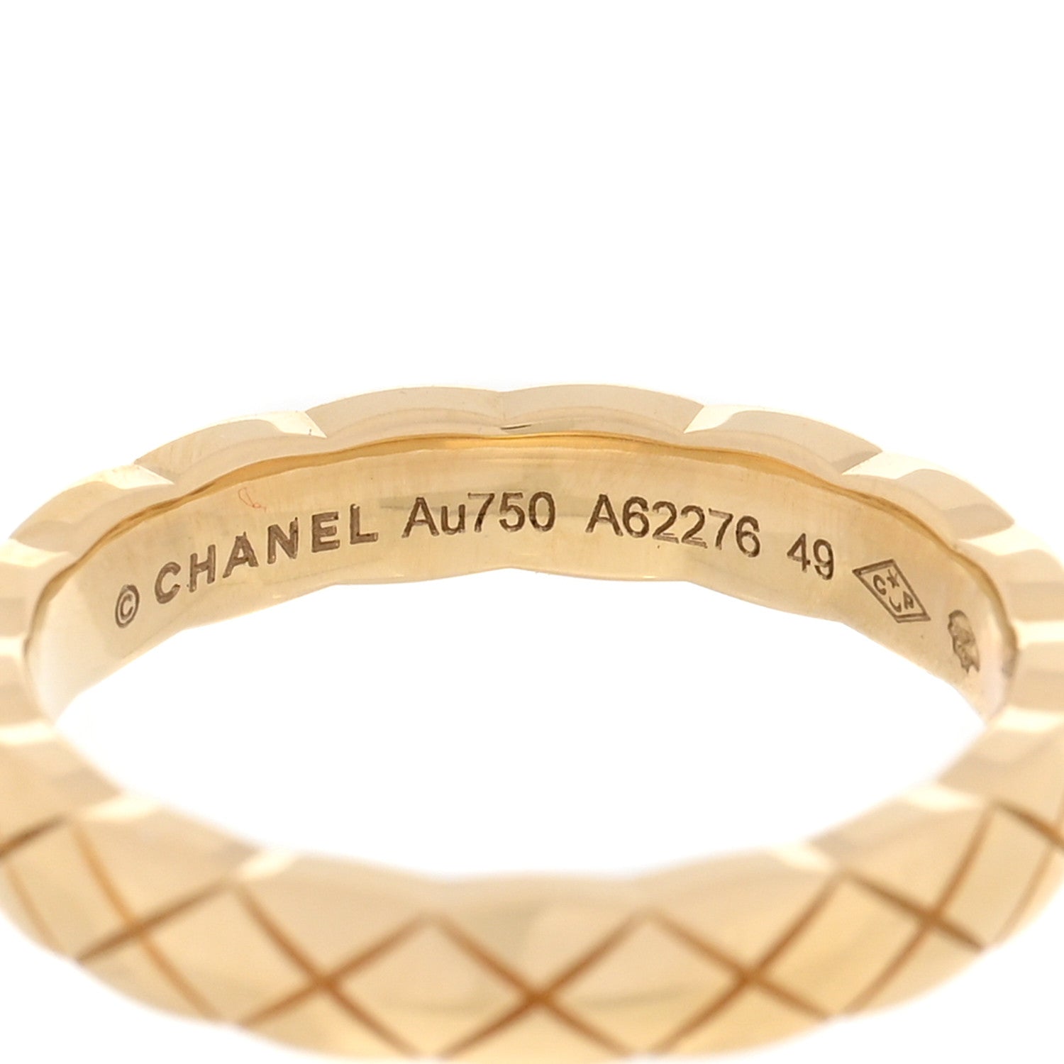 Chanel 18K Yellow Gold Mini Coco Crush Ring 49 4.75 4 of 5