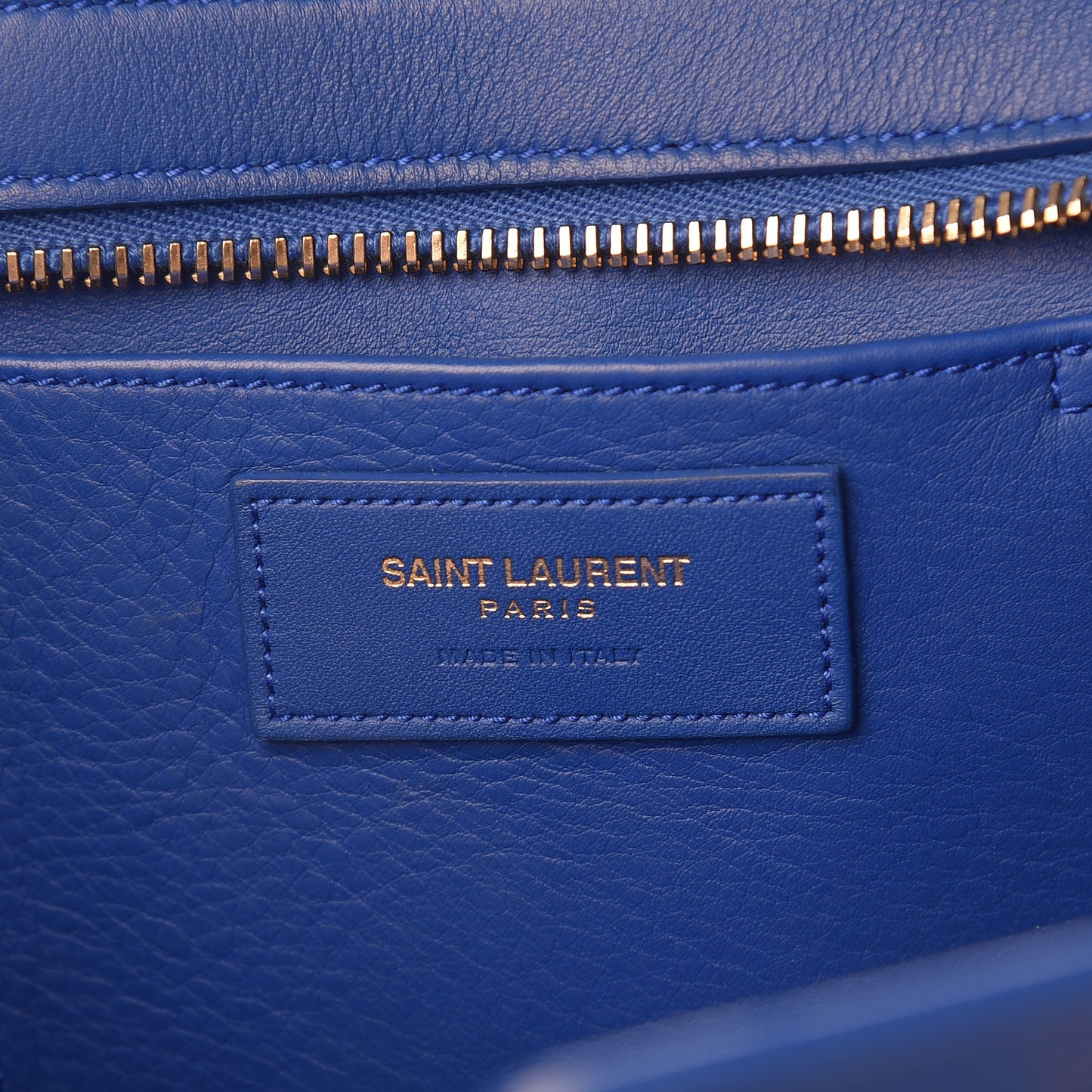 Calfskin Small Classic Y Cabas Royal Blue