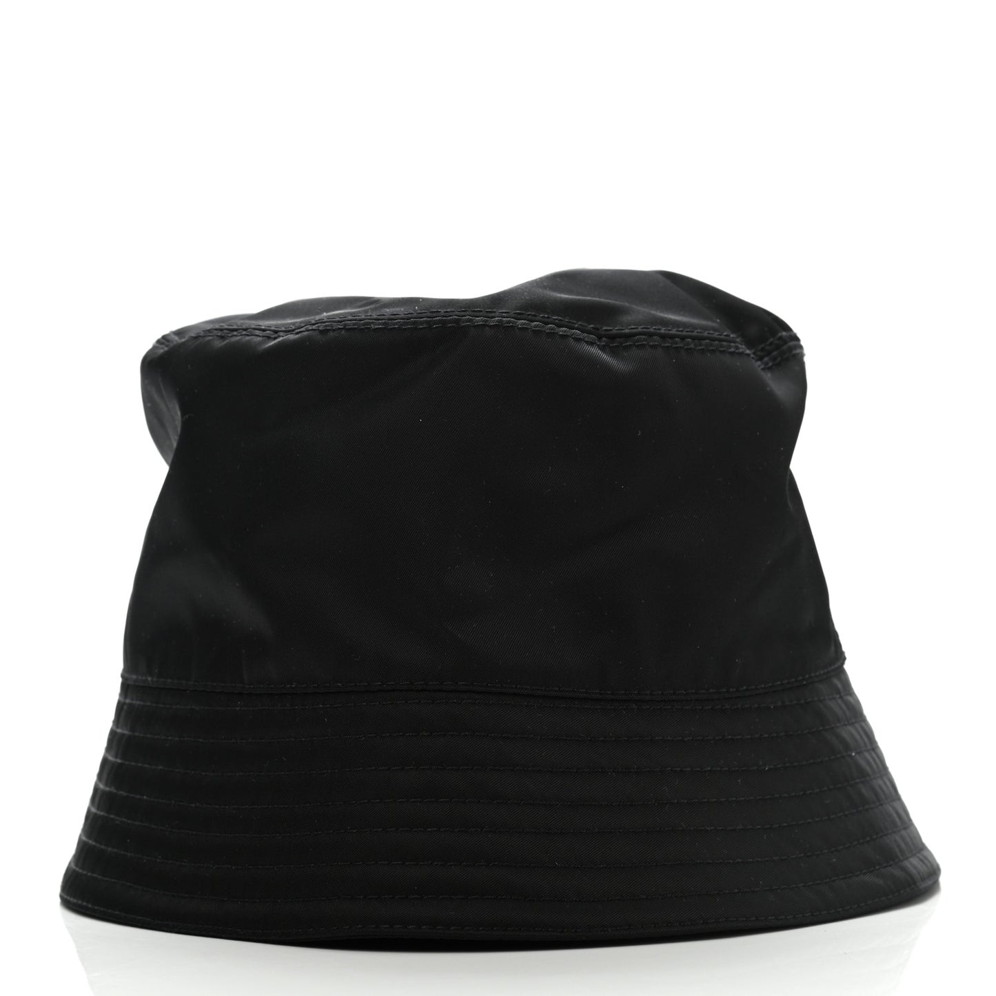 Re-Nylon Metal Triangle Logo Womens Bucket Hat S Black
