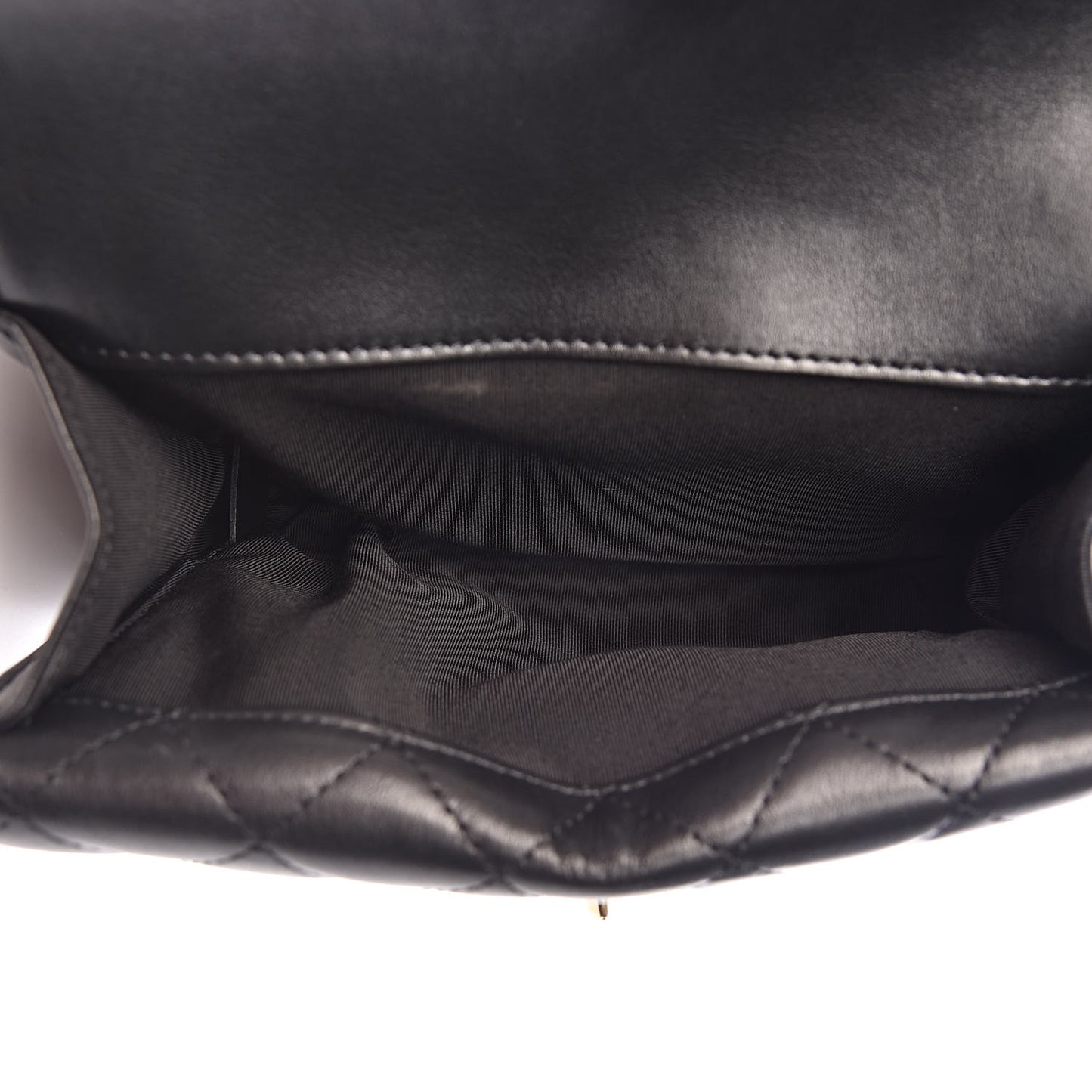 Calfskin Quilted Triple Flap Black