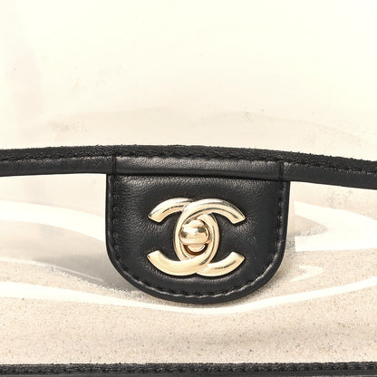 Chanel Lambskin PVC Sand By The Sea Flap With Pearl Strap Black 8 of 11