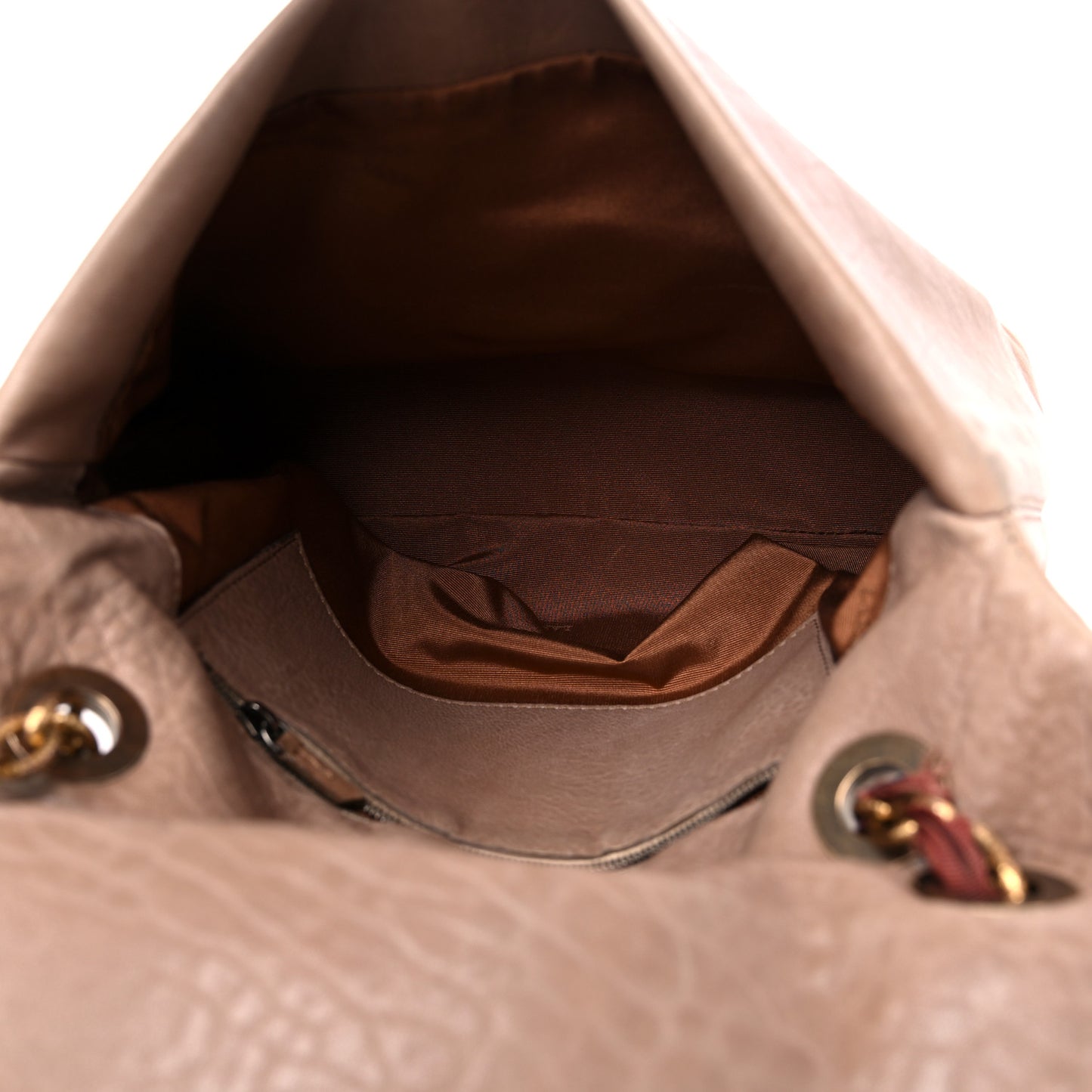 Lambskin Quilted Medium Happy Shoulder Bag Mastic