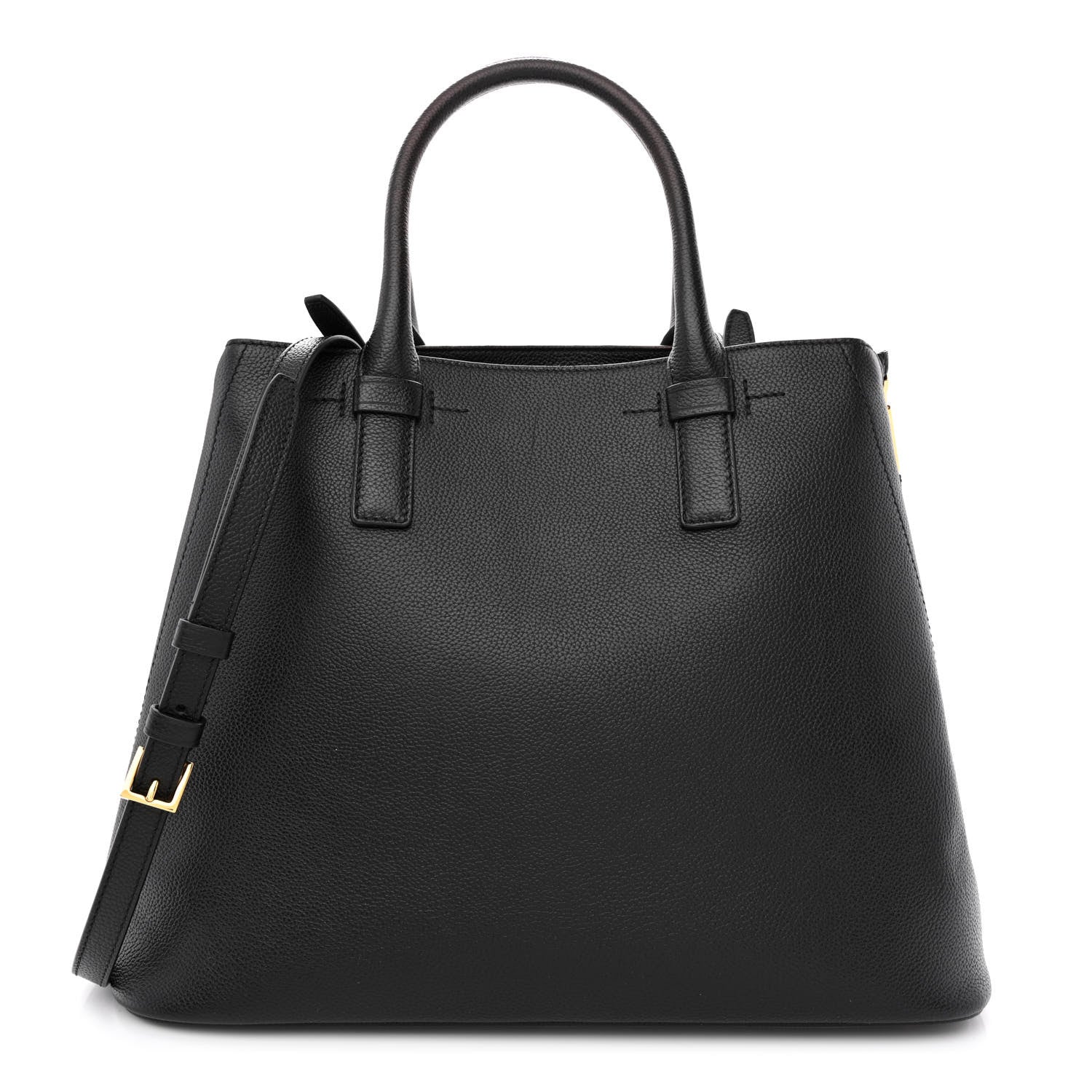 Tom Ford Pebbled Calfskin Medium Jennifer Zip Tote Black 1 of 13