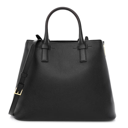 Tom Ford Pebbled Calfskin Medium Jennifer Zip Tote Black 1 of 13