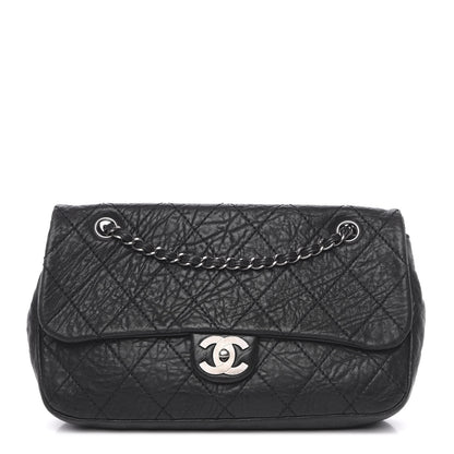 Chanel Distressed Lambskin Le Marais Ligne Flap Black 1 of 13