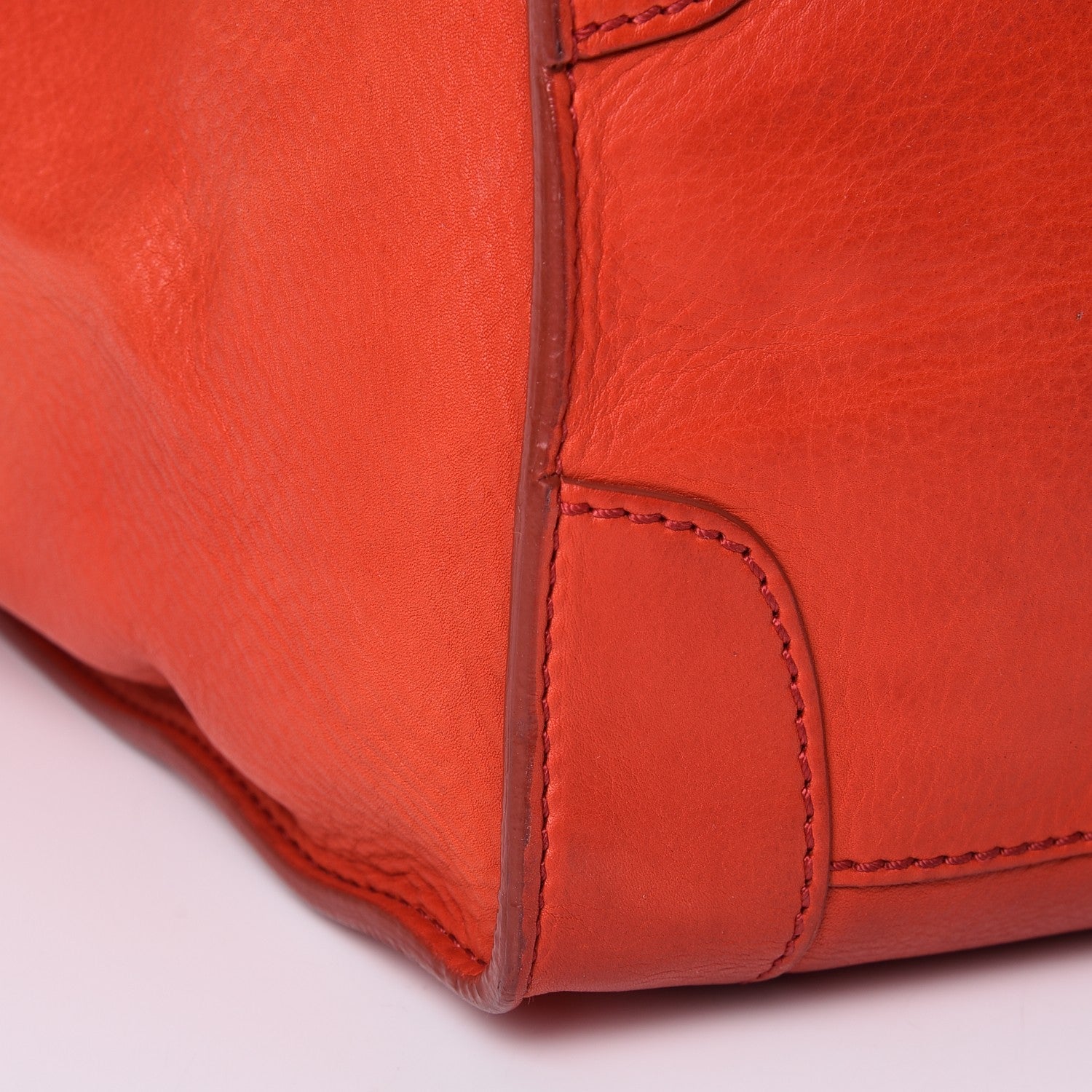 Celine Calfskin Mini Luggage Vermillion 12 of 19