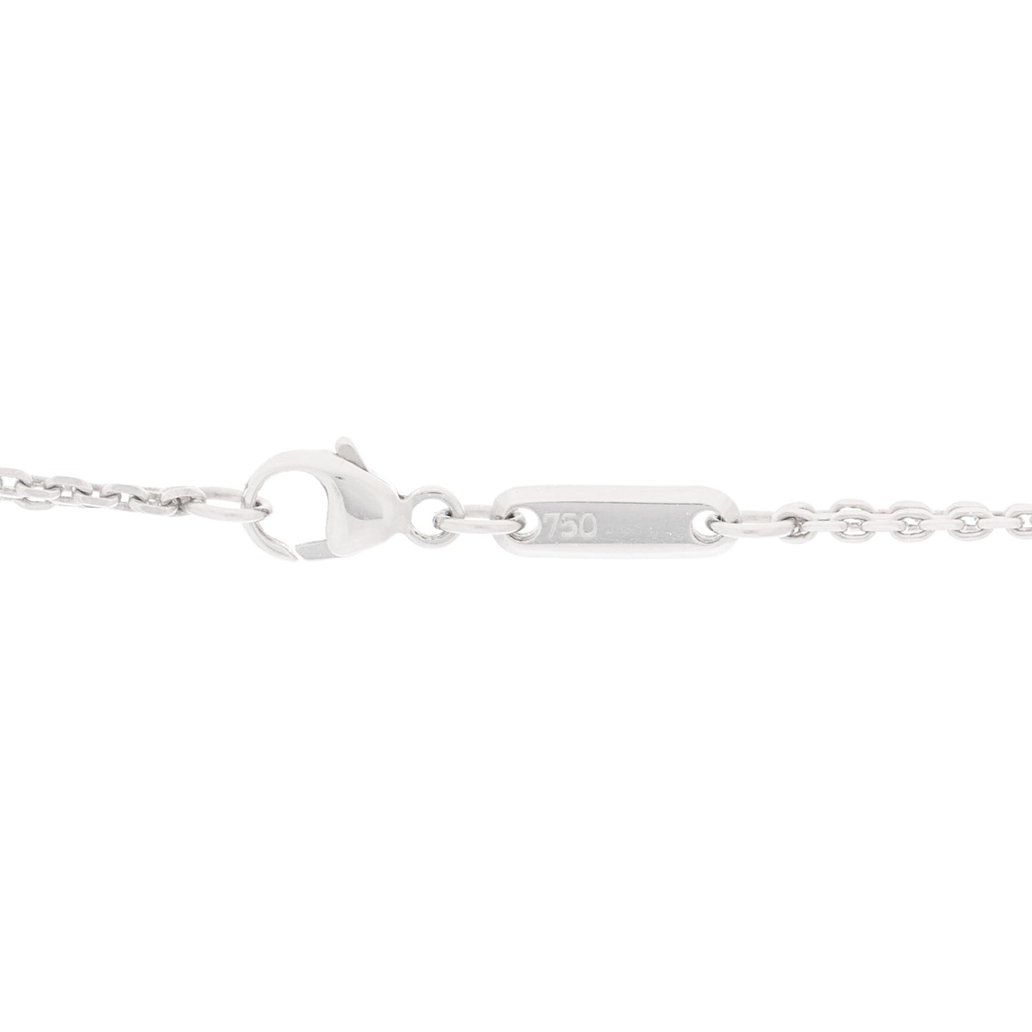 18K White Gold Diamond Happy Diamonds Letter C Pendant Necklace