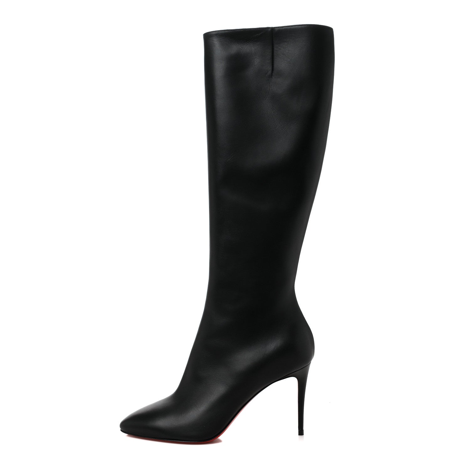 Christian Louboutin Calfskin Eloise Botta 85 Knee Boots 37.5 Black 1 of 6
