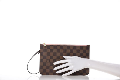 Louis Vuitton Damier Ebene Neverfull MM GM Pochette Rose Ballerine 2 of 8