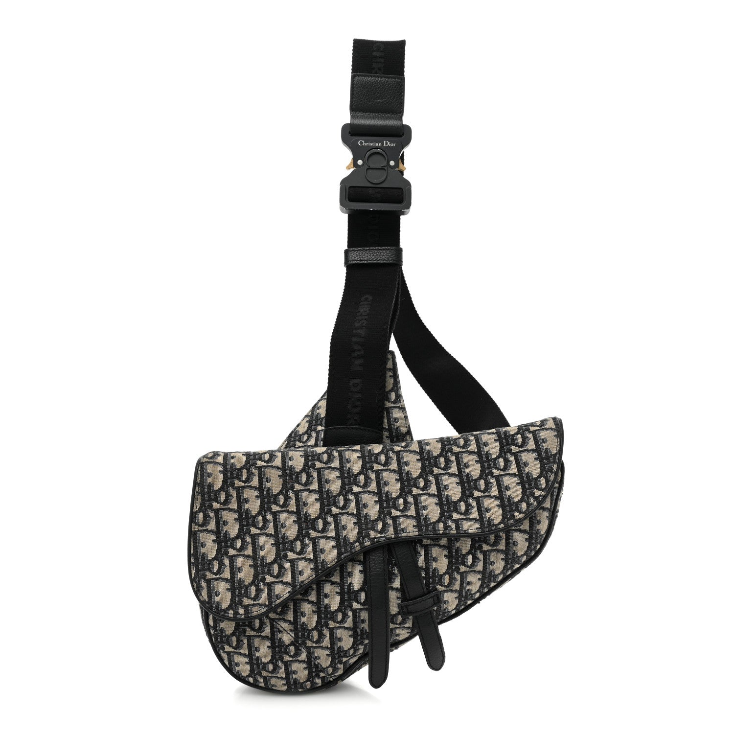 Christian Dior Oblique Mens Saddle Bag Blue 1 of 10