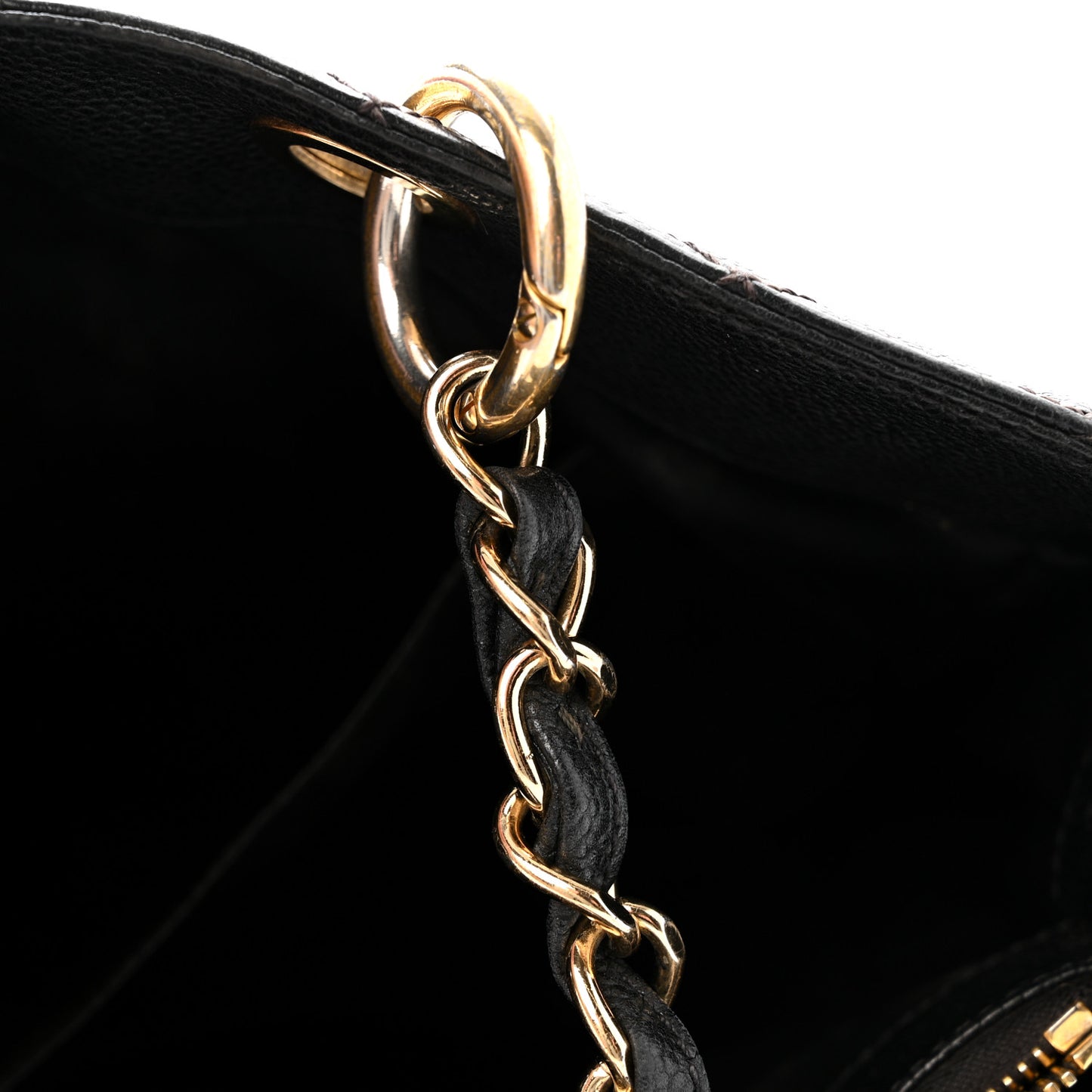 Caviar Quilted Grand Shopping Tote GST Black