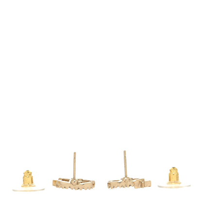 Chanel Crystal CC Starfall Earrings Gold 3 of 4