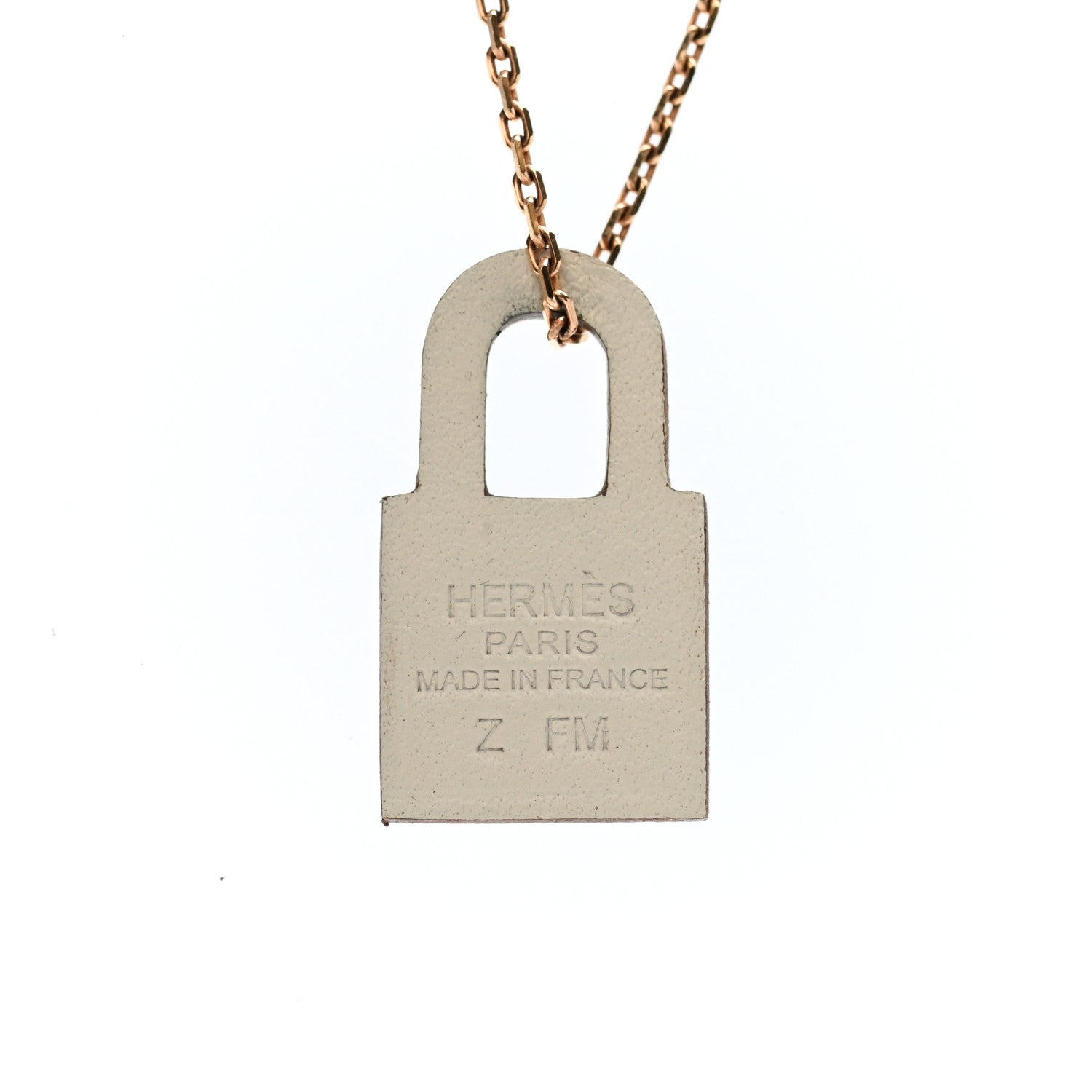 Hermes Swift Small O'Kelly Pendant Necklace White 5 of 8