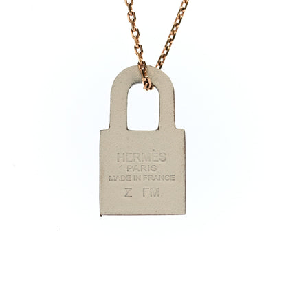Hermes Swift Small O'Kelly Pendant Necklace White 5 of 8