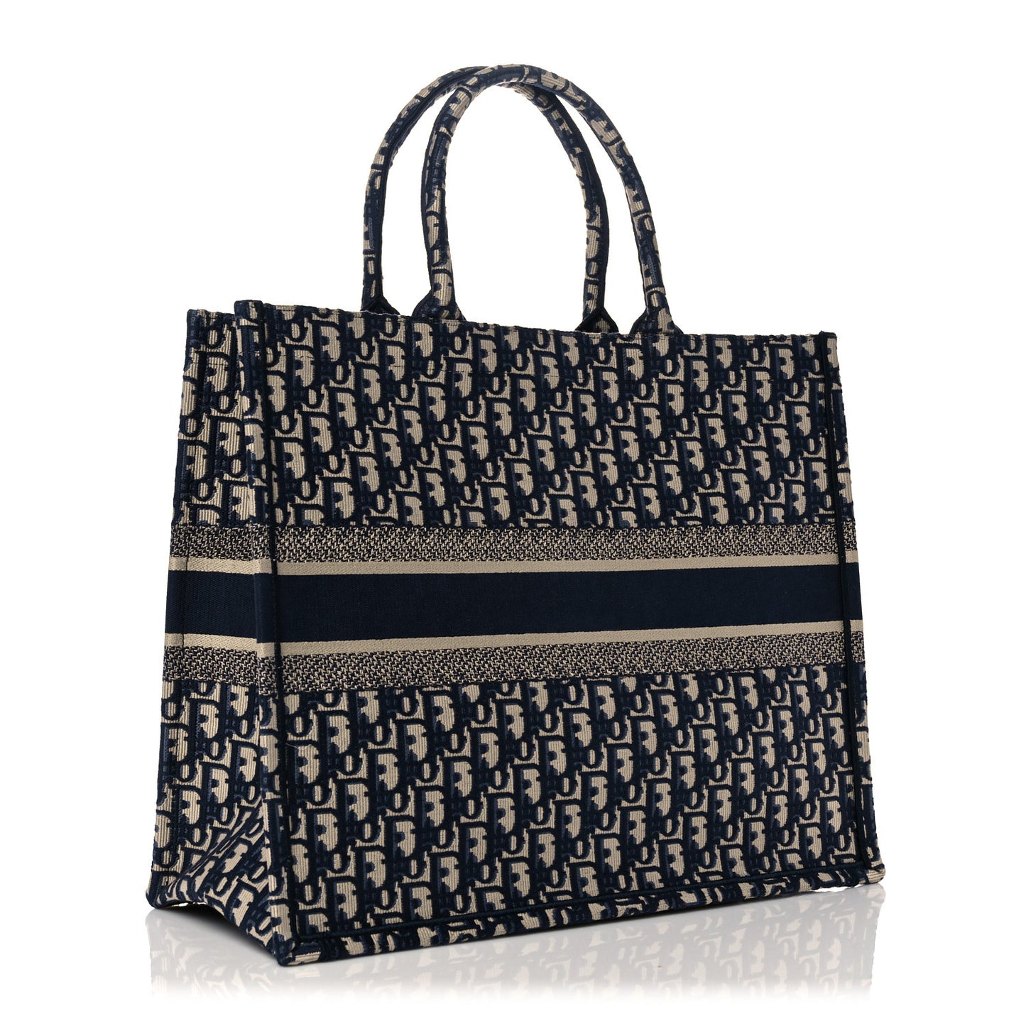 Oblique Book Tote Blue Multicolor