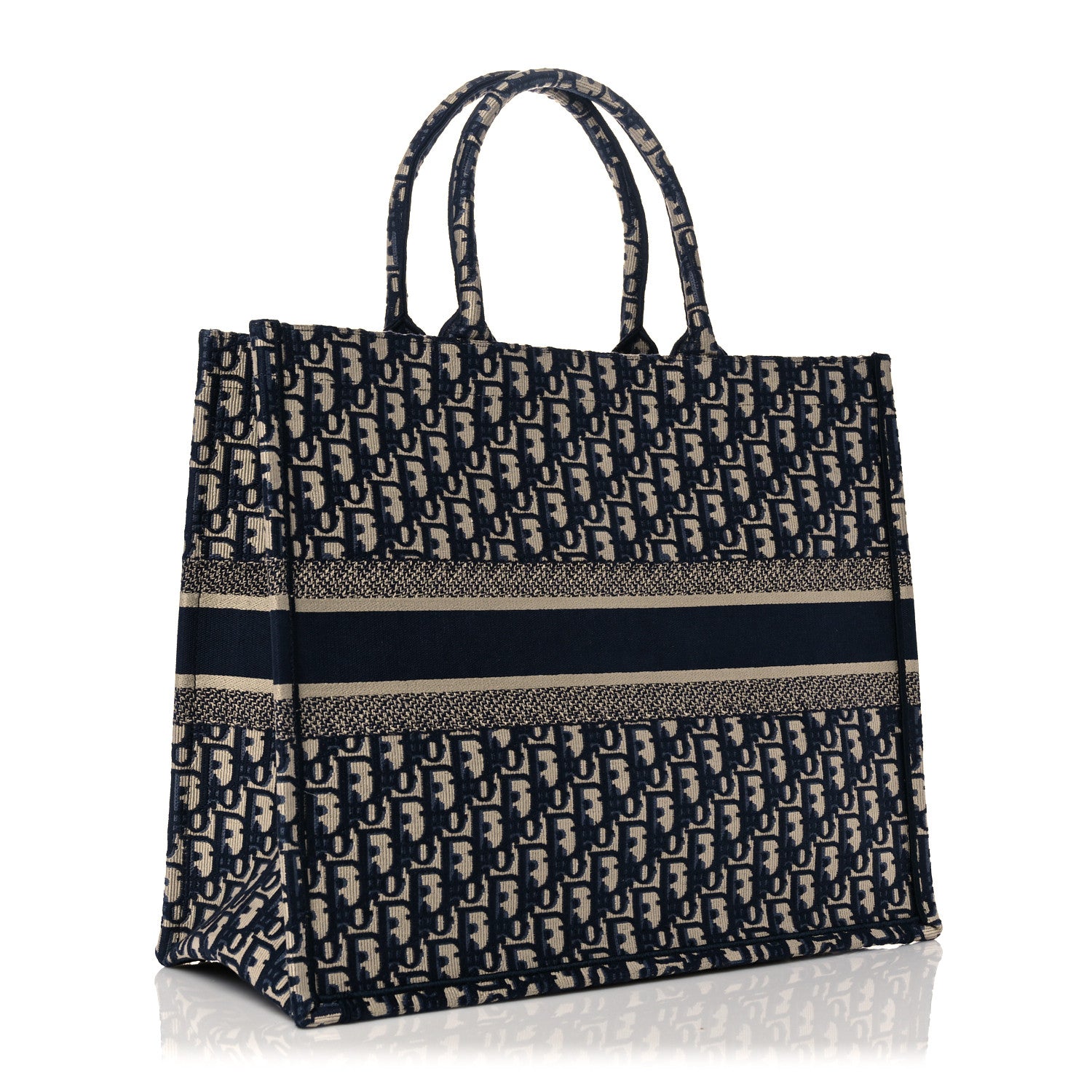 Christian Dior Oblique Book Tote Blue Multicolor 2 of 8