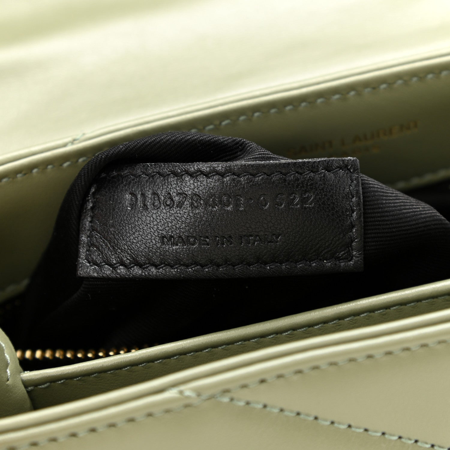 Saint Laurent Calfskin Y Quilted Monogram Toy Loulou Crossbody Bag Light Sage 8 of 10