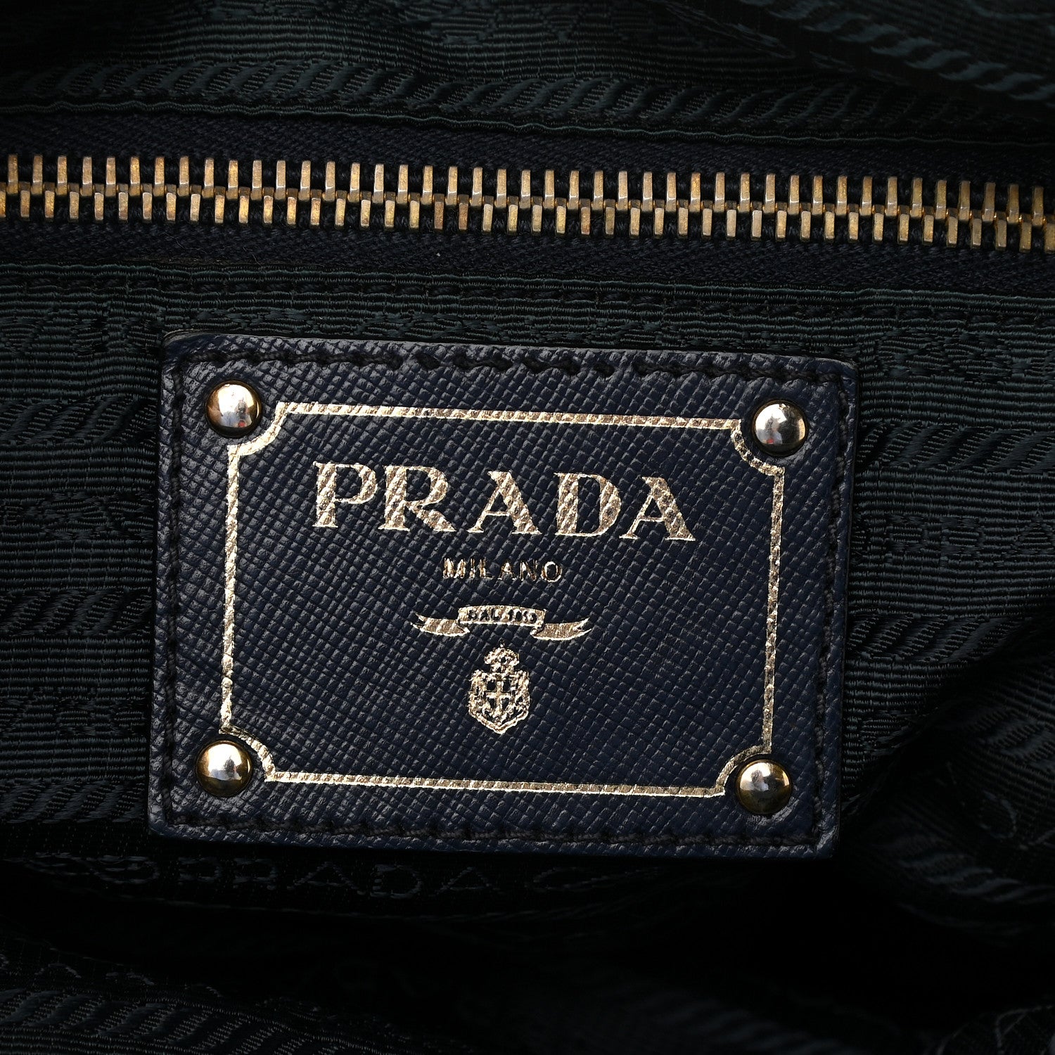 Prada Saffiano Tessuto Nylon Shopping Tote Black 5 of 11