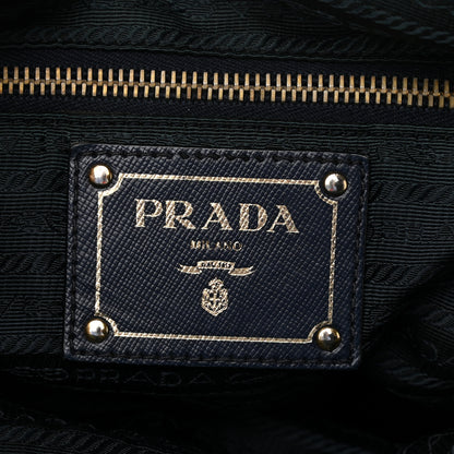 Prada Saffiano Tessuto Nylon Shopping Tote Black 5 of 11