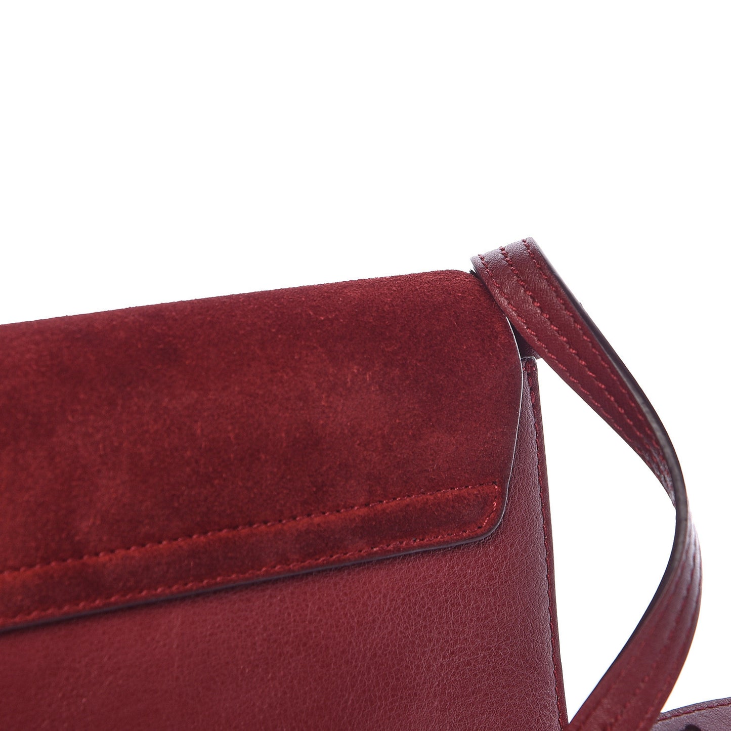 Suede Calfskin Small Faye Shoulder Bag Plum Purple