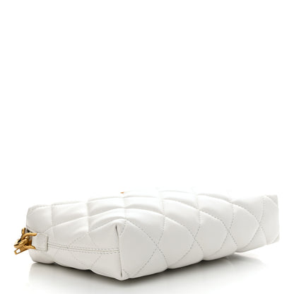 Balenciaga Nappa Calfskin Quilted Touch B Camera Shoulder Bag White 4 of 13