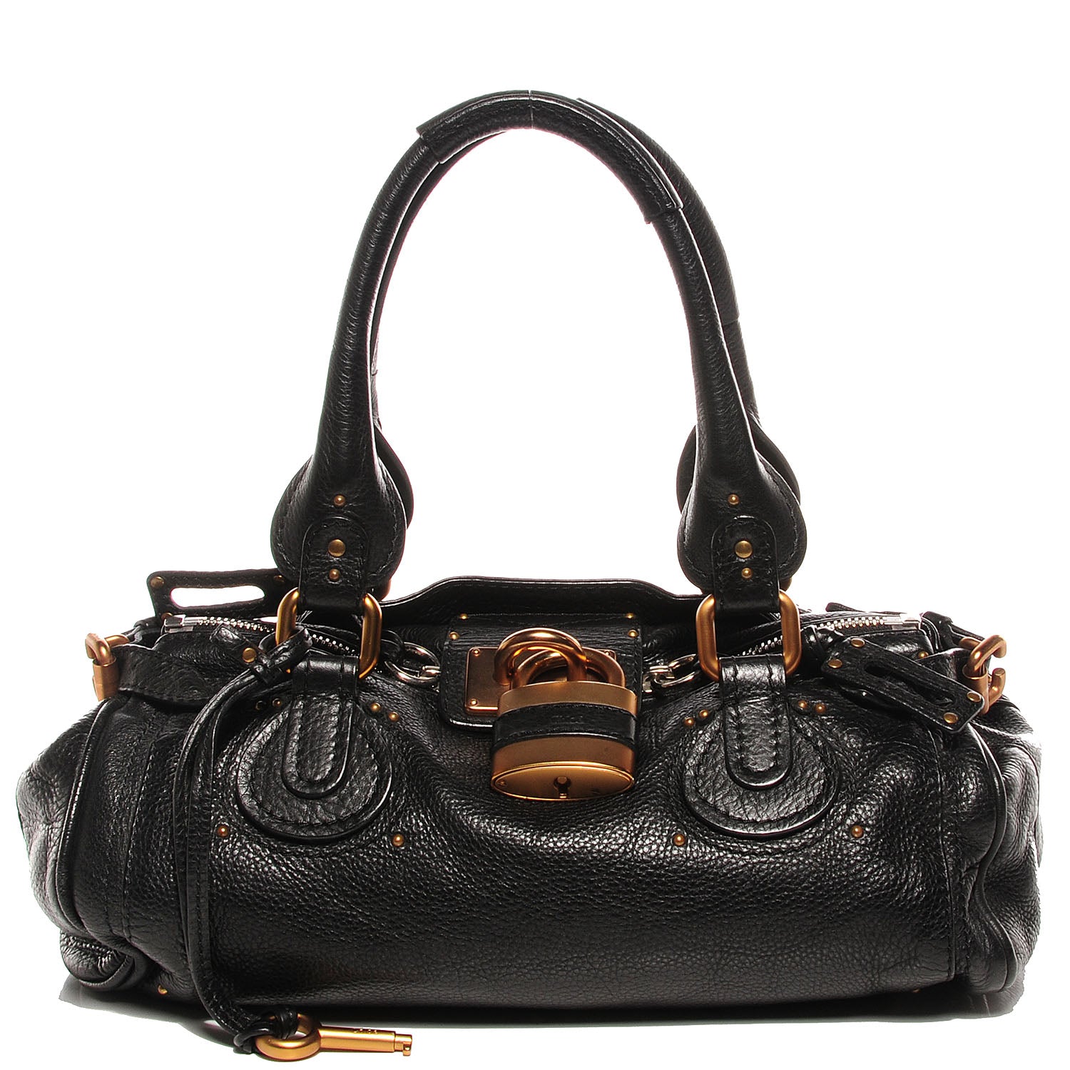 Chloe Leather Medium Paddington Satchel Black 1 of 12
