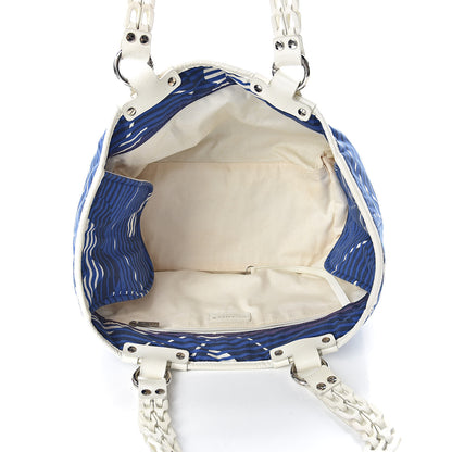 Chanel Canvas Camellia Flower Beach Tote Blue 5 of 17