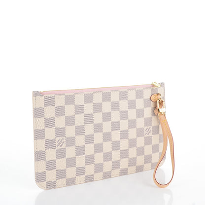 Louis Vuitton Damier Azur Neverfull MM GM Pochette Rose Ballerine 3 of 7