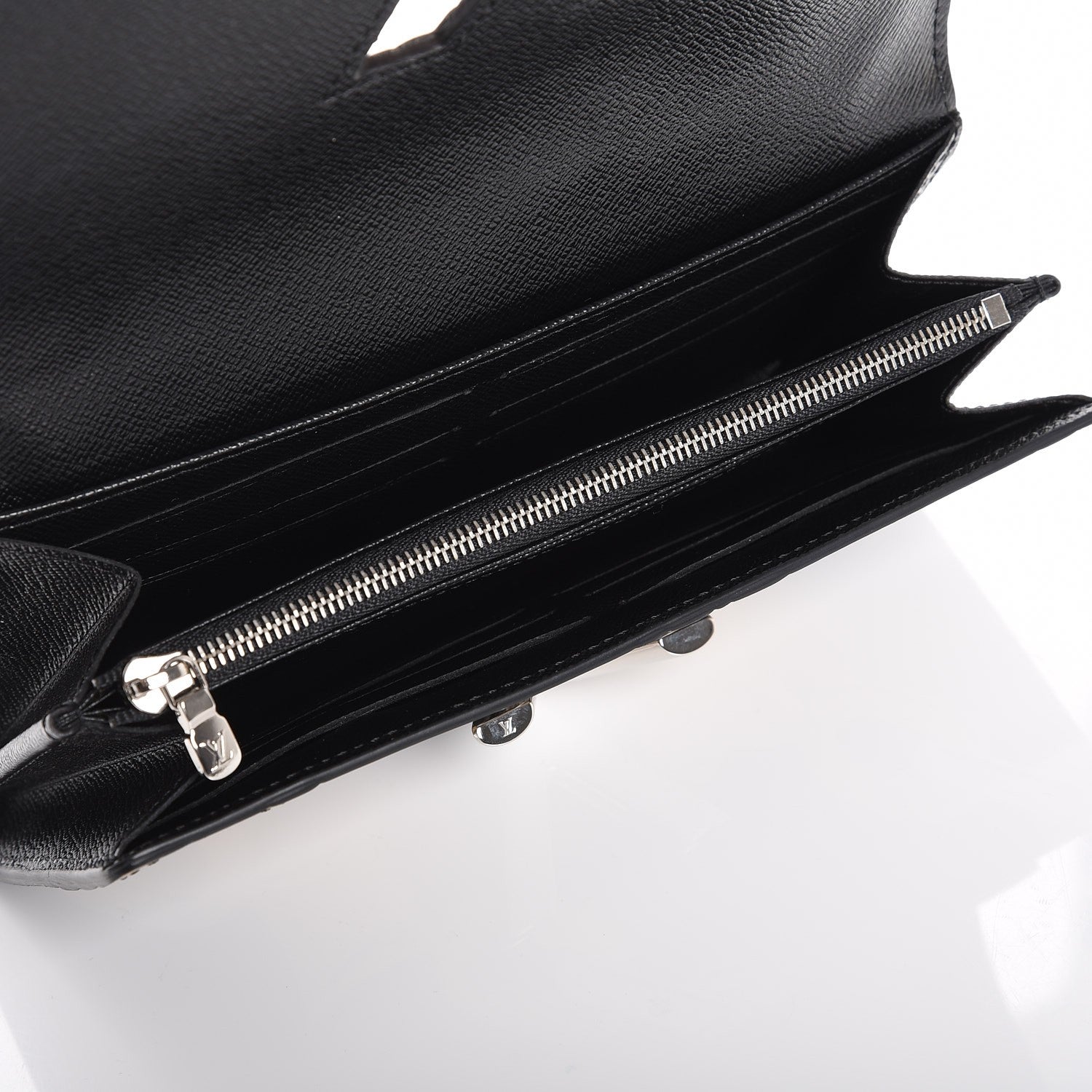 Louis Vuitton Epi Chain Flower Print Twist Wallet Black 5 of 6