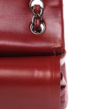 Chanel Lambskin Quilted Jumbo Double Flap Dark Red 18 of 19