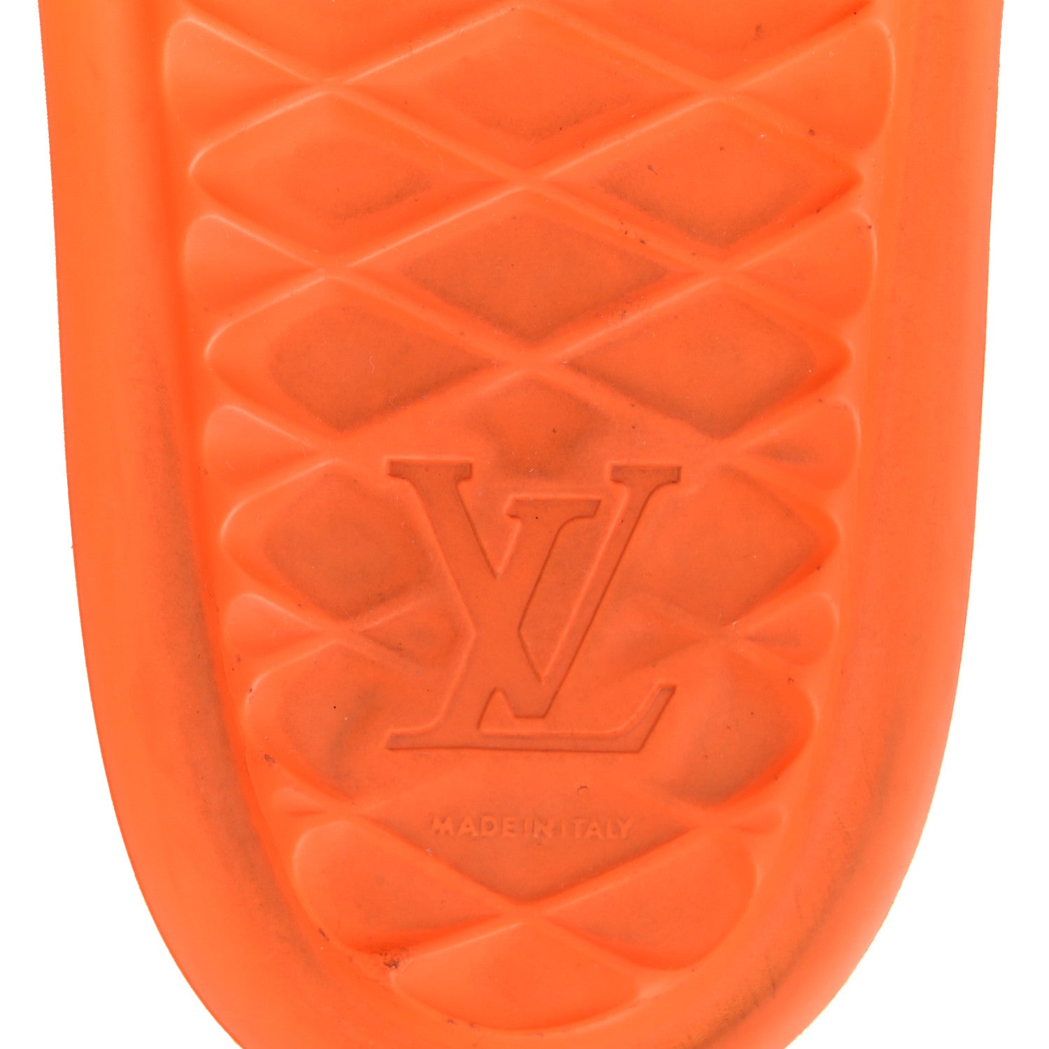 Louis Vuitton Rubber Embossed Monogram Mens Waterfront Mules 10 Orange 8 of 9
