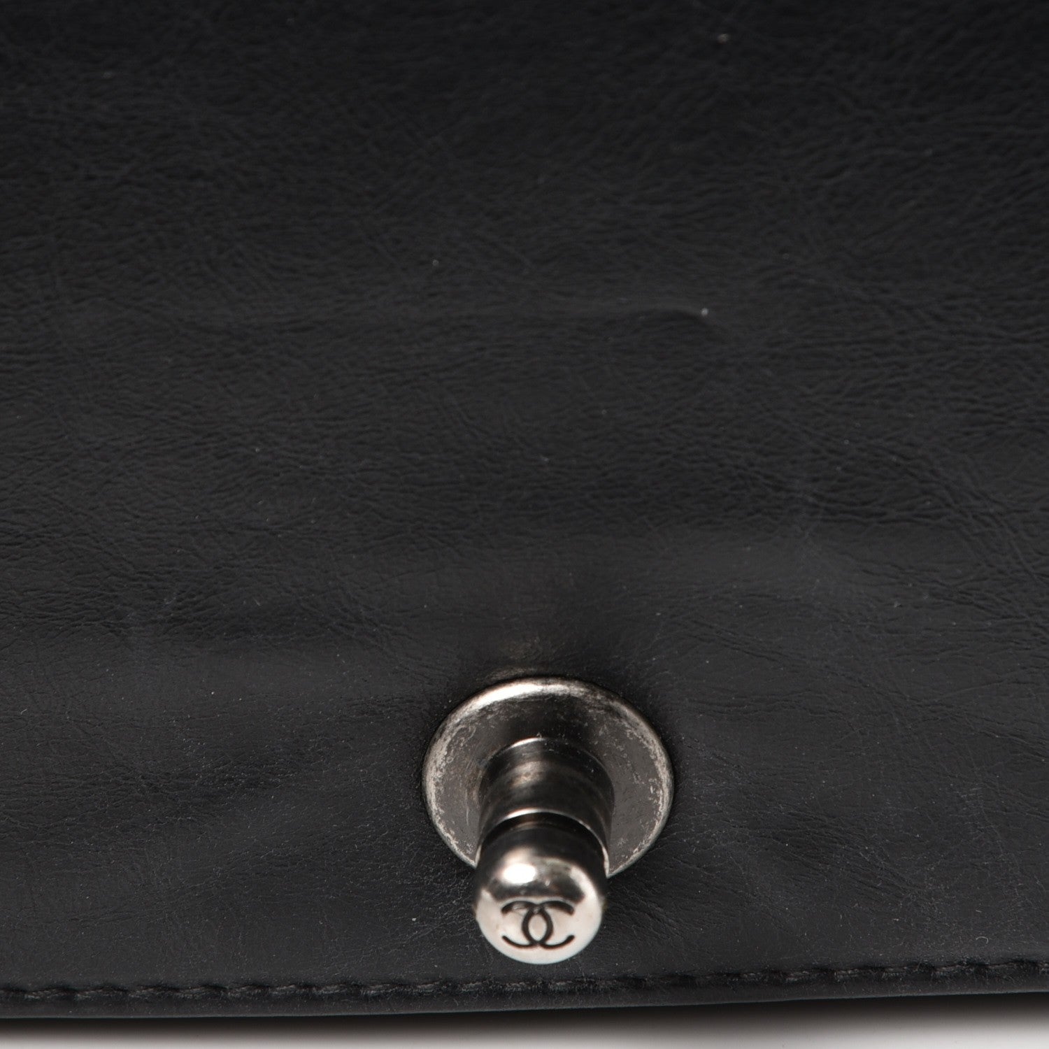Chanel Calfskin Embossed Stitch Large Boy Flap Black 11 of 11