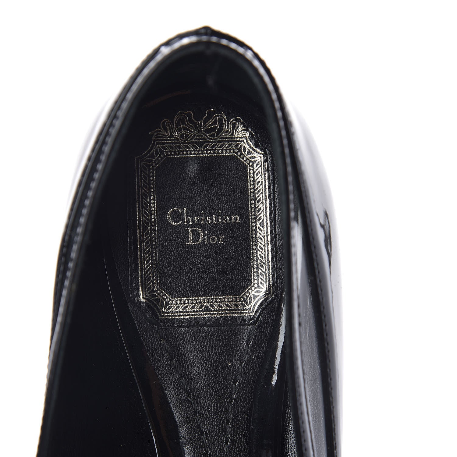 Christian Dior Patent PVC Bow Ballerina Flats 36.5 Black 9 of 12